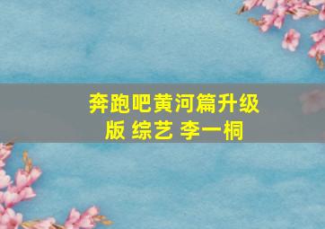 奔跑吧黄河篇升级版 综艺 李一桐